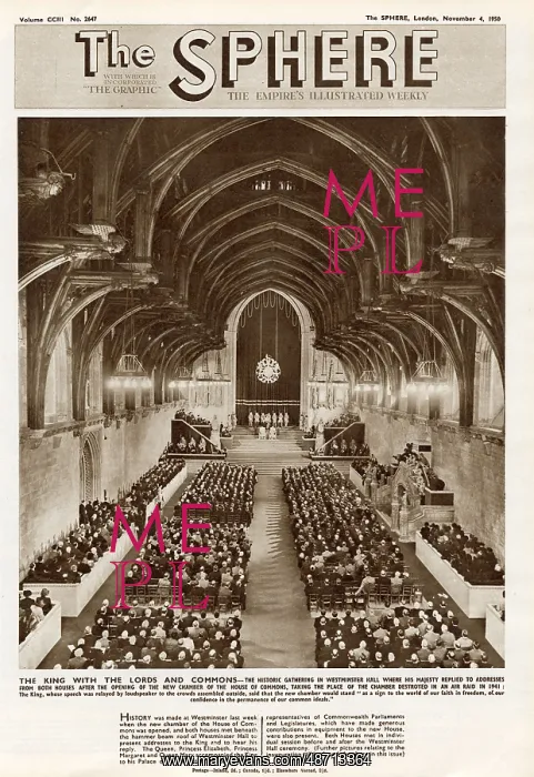 : Opening of the new chamber of the House of Commons : Opening of the new chamber of the House of Commons