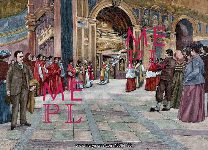 : Opening of sepulchral monument of Pope Innocent III in the B : Opening of sepulchral monument of Pope Innocent III in the B