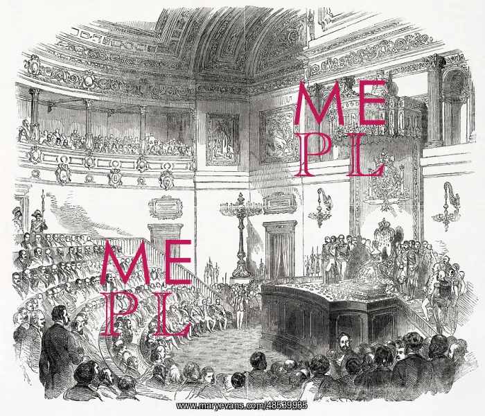 : Opening of the Spanish cortes by Queen Isabella : Opening of the Spanish cortes by Queen Isabella
