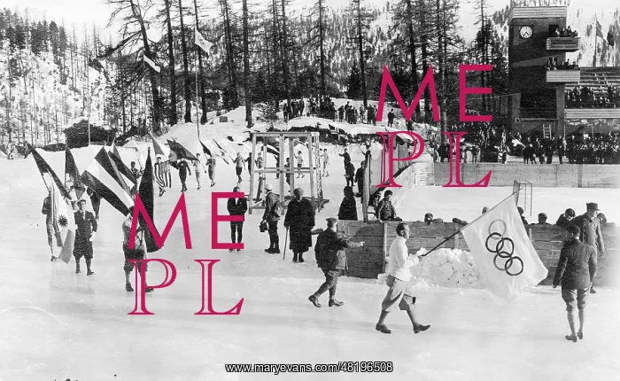 : Opening of the Winter Games in St. Moritz, 1928 : Opening of the Winter Games in St. Moritz, 1928