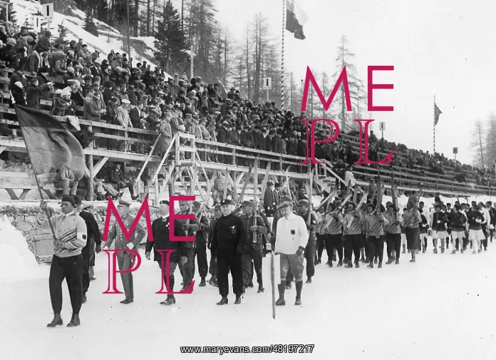 : Opening of the Winter Games in St. Moritz, 1928 : Opening of the Winter Games in St. Moritz, 1928