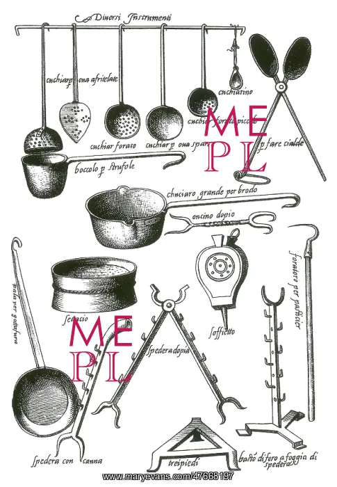 : Opera of Bartolomeo Scappi, Utensils : Opera of Bartolomeo Scappi, Utensils