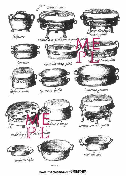 : Opera of Bartolomeo Scappi, Vessels : Opera of Bartolomeo Scappi, Vessels