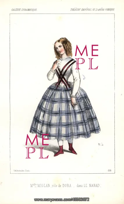 : Opera singer Mlle Miolan as Dora in Le Nabab : Opera singer Mlle Miolan as Dora in Le Nabab