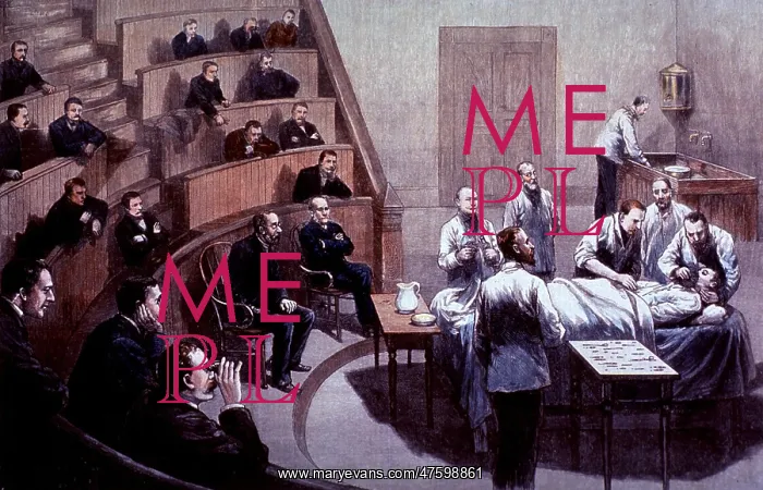 : Operating Amphitheater, Administering Ether, 1888 : Operating Amphitheater, Administering Ether, 1888