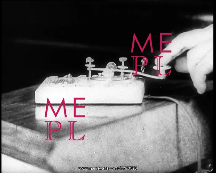 : Someone Operating a Telegraph Machine : Someone Operating a Telegraph Machine