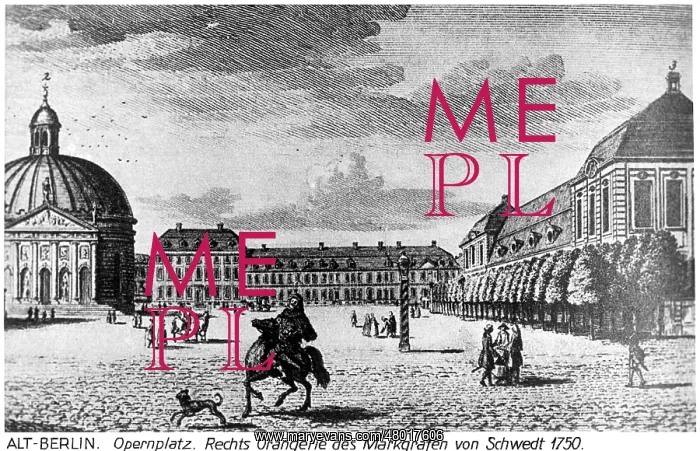 : Opernplatz in Berlin, 1750 : Opernplatz in Berlin, 1750