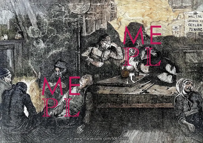 : Opium Den, London, 1874 : Opium Den, London, 1874