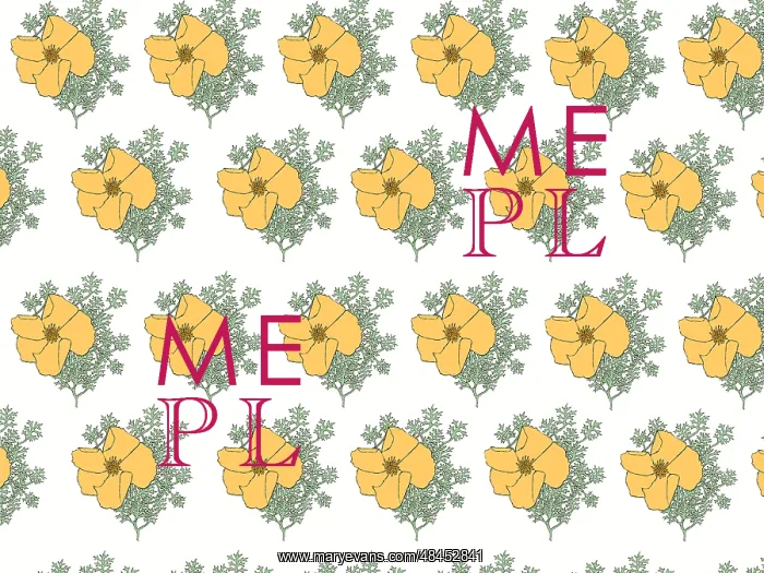  : Orange floral design