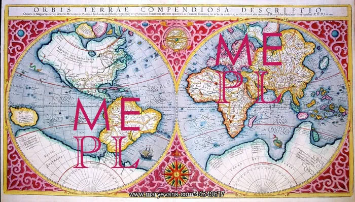 : Orbis terrae compendiosa descriptio - 16th century World Map : Orbis terrae compendiosa descriptio - 16th century World Map