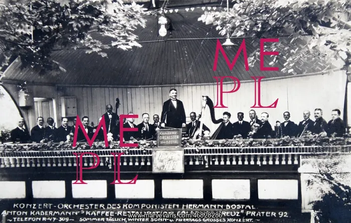: Orchestra of composer Hermann Dostal in Prater : Orchestra of composer Hermann Dostal in Prater