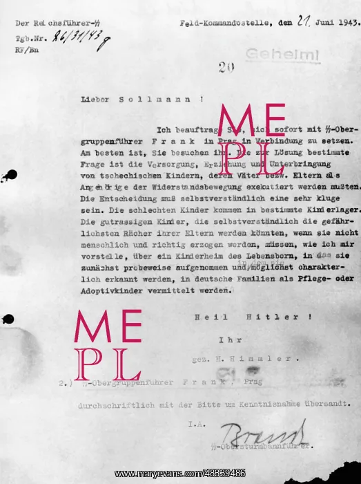 : Order in the case of the children of Lidice, 1943 : Order in the case of the children of Lidice, 1943