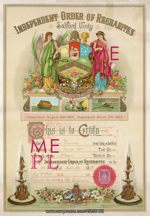 : ORDER OF RECHABITES 1898 : ORDER OF RECHABITES 1898