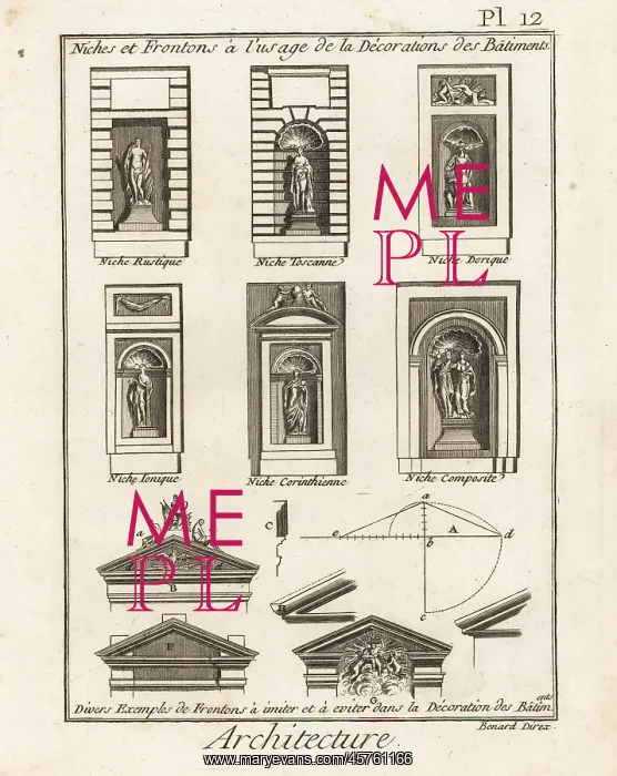 : Orders of niches and pediments in classical architecture : Orders of niches and pediments in classical architecture