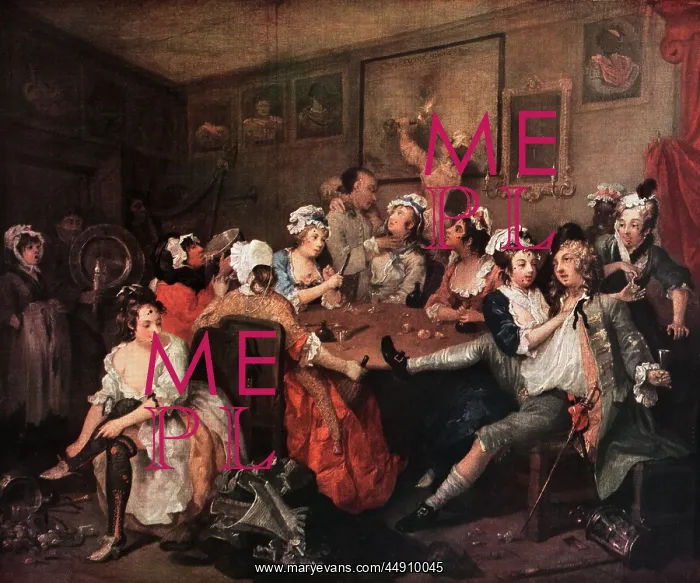  : The orgy from rake's progress painting by william