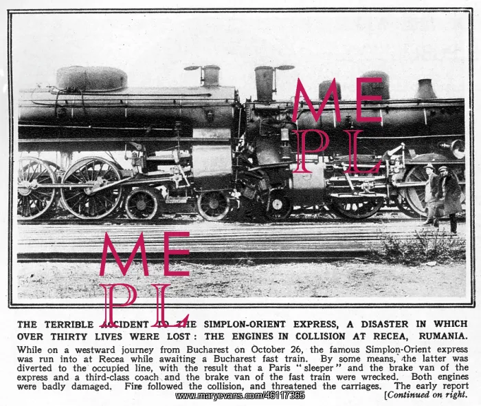 : Orient Express crash, the engines in collision at Recea : Orient Express crash, the engines in collision at Recea