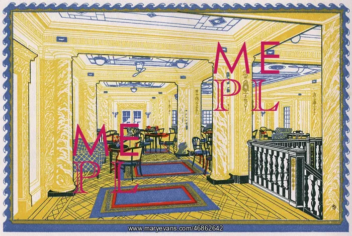 : Orient Line steamship interior : Orient Line steamship interior