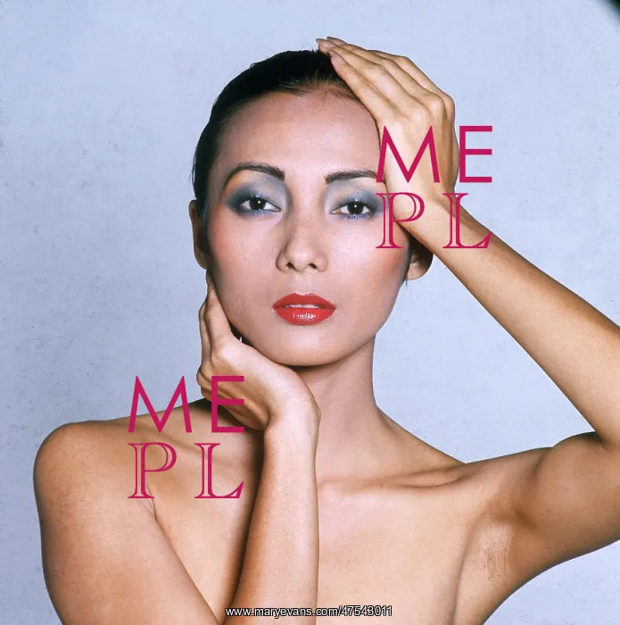 : Oriental model posing, c. 1980 : Oriental model posing, c. 1980