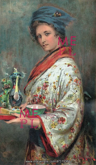 : ORIENTAL-STYLE TEA GIRL : ORIENTAL-STYLE TEA GIRL