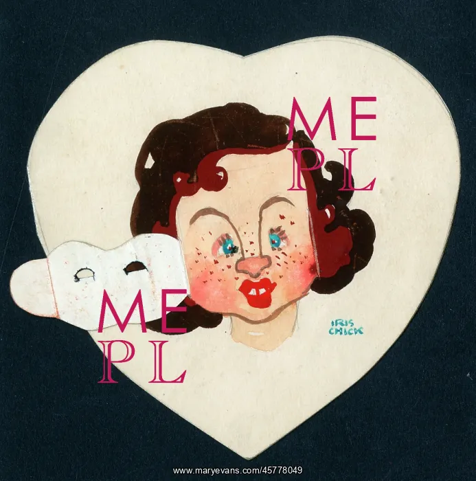: Original Artwork - Valentine card - mask removed : Original Artwork - Valentine card - mask removed