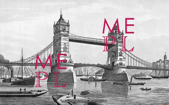 : Original Design for the New Tower Bridge, London : Original Design for the New Tower Bridge, London