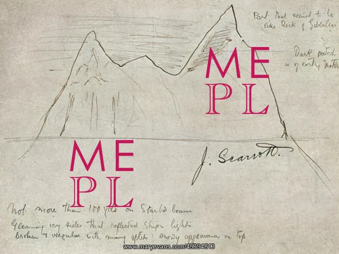 : Original sketch of the iceberg which sank the Titanic : Original sketch of the iceberg which sank the Titanic