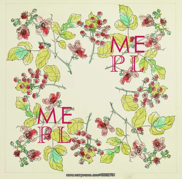 : Original Textile design by Tanya Atkinson - berries : Original Textile design by Tanya Atkinson - berries