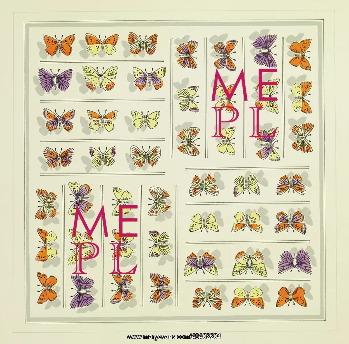 : Original Textile design by Tanya Atkinson - butterflies : Original Textile design by Tanya Atkinson - butterflies