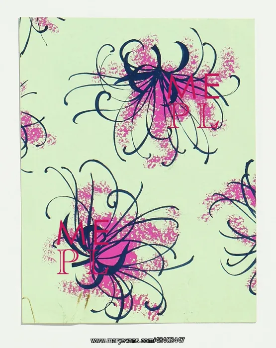 : Original Textile design by Tanya Atkinson - flowers : Original Textile design by Tanya Atkinson - flowers