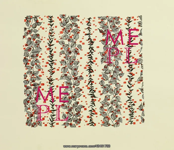 : Original Textile design by Tanya Atkinson - leaves : Original Textile design by Tanya Atkinson - leaves