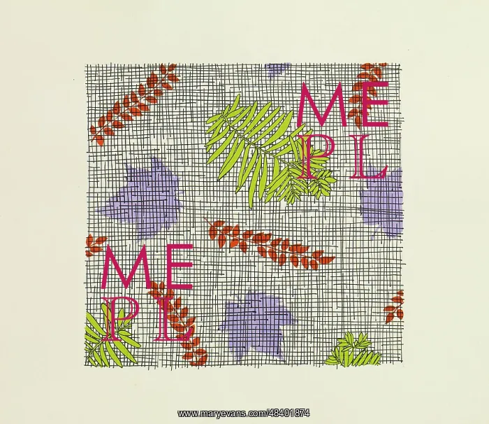 : Original Textile design by Tanya Atkinson - leaves : Original Textile design by Tanya Atkinson - leaves