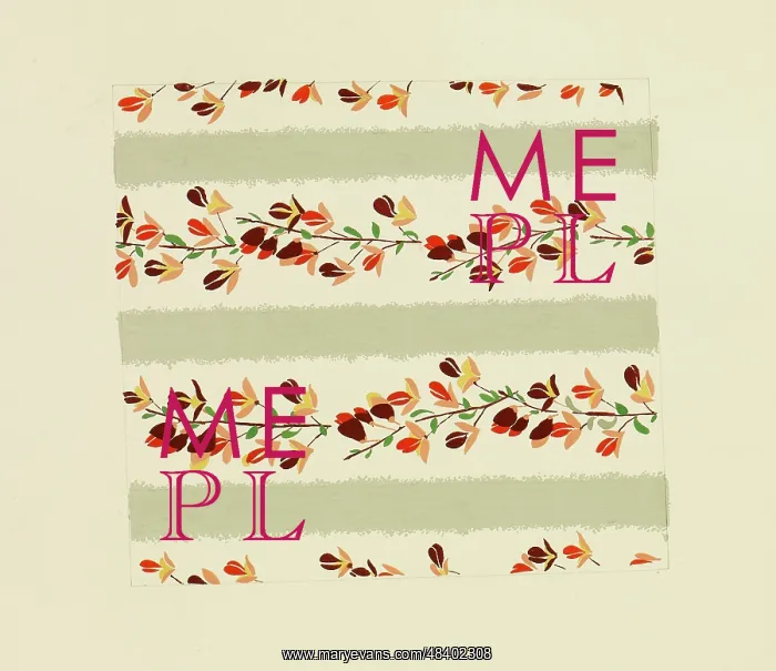 : Original Textile design by Tanya Atkinson - leaves : Original Textile design by Tanya Atkinson - leaves