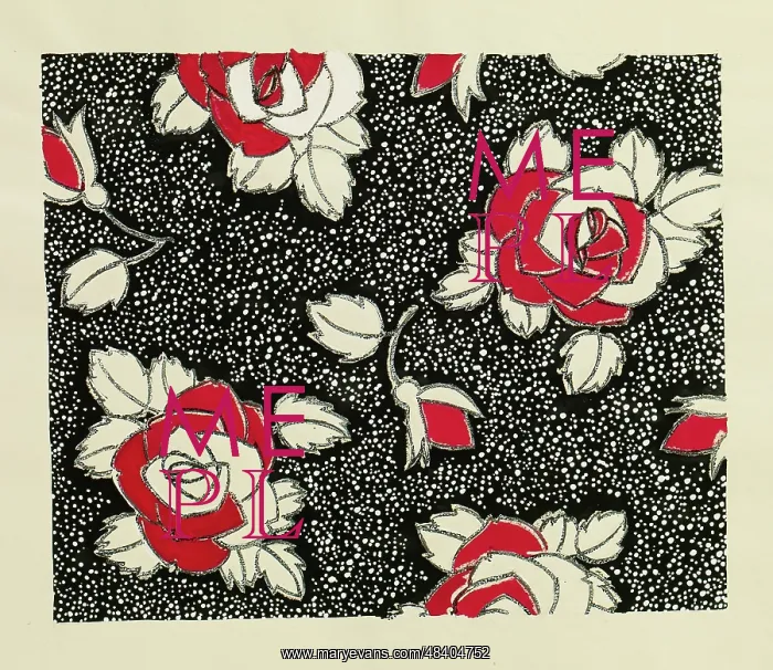 : Original Textile design by Tanya Atkinson - roses : Original Textile design by Tanya Atkinson - roses