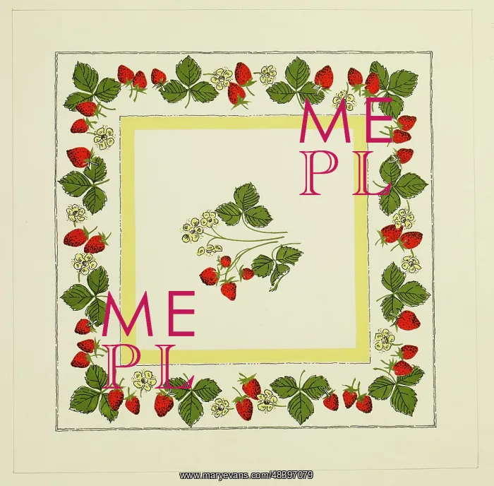 : Original Textile design by Tanya Atkinson - strawberries : Original Textile design by Tanya Atkinson - strawberries