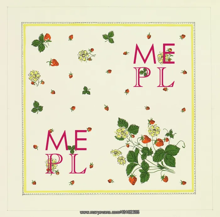 : Original Textile design by Tanya Atkinson - strawberries : Original Textile design by Tanya Atkinson - strawberries