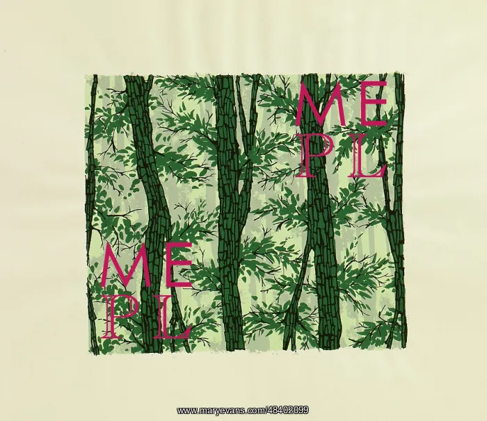 : Original Textile design by Tanya Atkinson - trees : Original Textile design by Tanya Atkinson - trees