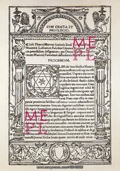 : Ornament page with Hexagram : Ornament page with Hexagram