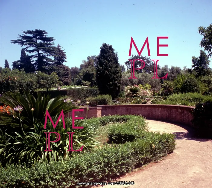  : An ornamental garden in Italy