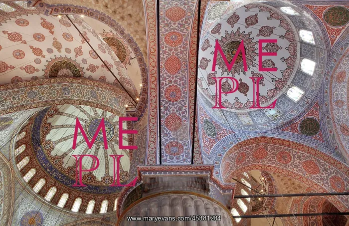 : Ornate ceilings and domes of Iznik tiles in the : Ornate ceilings and domes of Iznik tiles in the