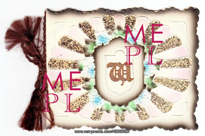 : Ornate greetings card with initial M : Ornate greetings card with initial M
