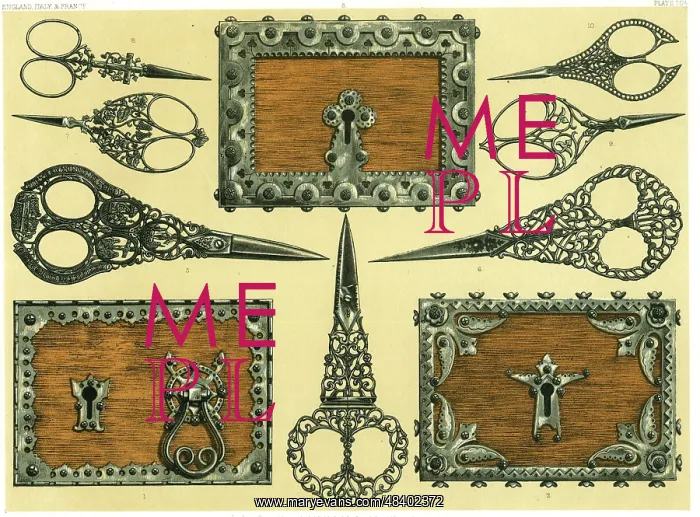  : Ornate locks and scissors