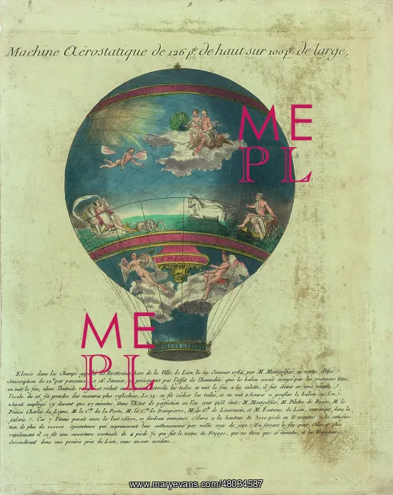 : Ornate Montgolfier balloon : Ornate Montgolfier balloon