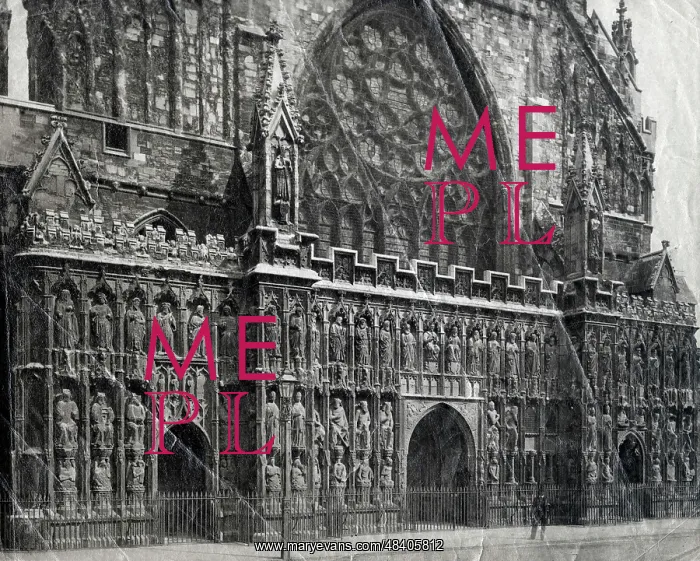 : The ornate West End of Exeter Cathedral : The ornate West End of Exeter Cathedral