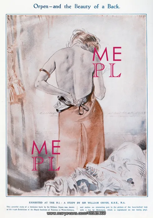 : Orpen- and the Beauty of a Back by William Orpen : Orpen- and the Beauty of a Back by William Orpen