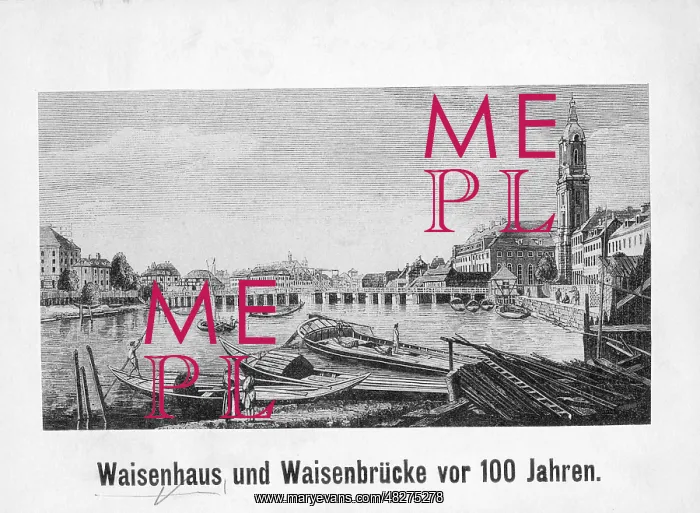 : Orphanage bridge in Berlin, around 1780 : Orphanage bridge in Berlin, around 1780