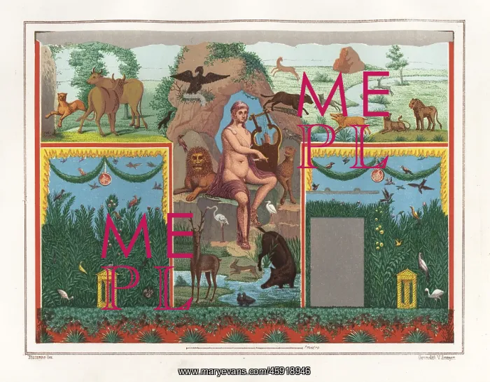 : Orpheus with lyre from the viridarium (garden) : Orpheus with lyre from the viridarium (garden)
