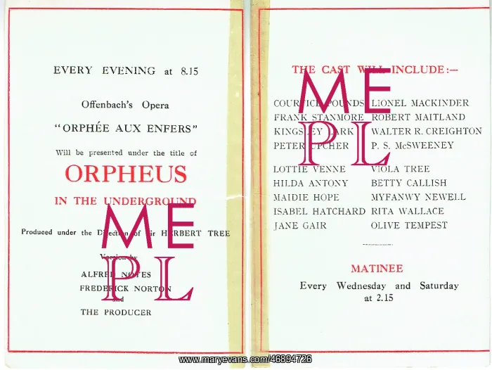 : Orpheus in the Underground by Alfred Noyes : Orpheus in the Underground by Alfred Noyes
