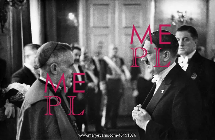 : Orsenigo with Adolf Hitler, 1936 : Orsenigo with Adolf Hitler, 1936
