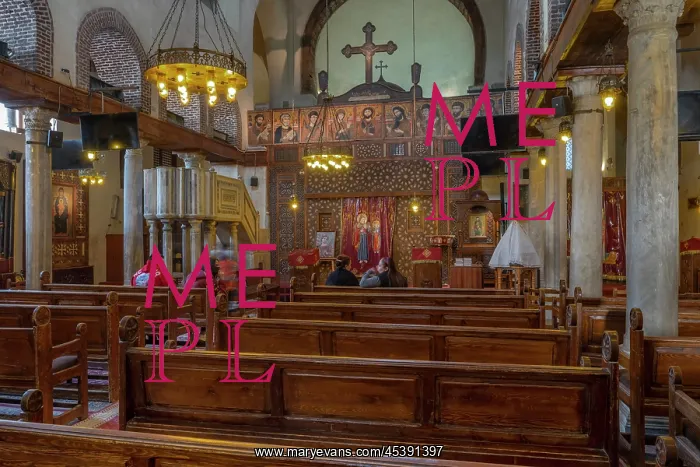 : Orthodox Church of St Barbara, Coptic Cairo, Egypt : Orthodox Church of St Barbara, Coptic Cairo, Egypt