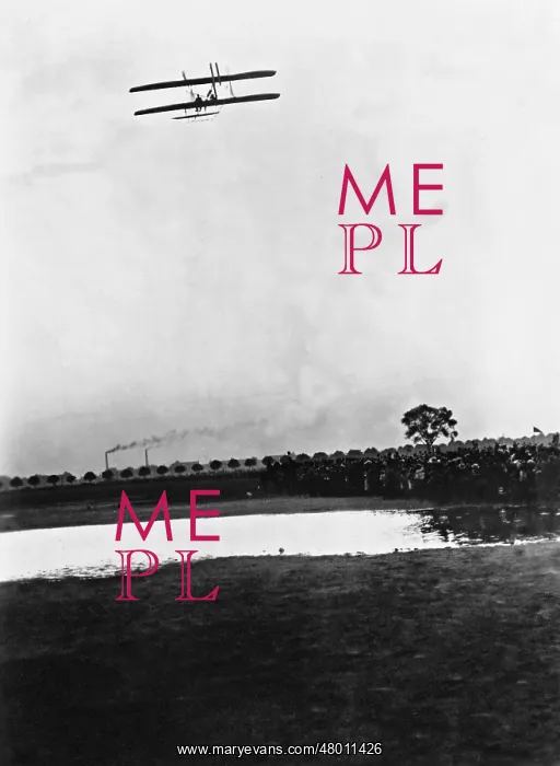 : Orville Wright on a flight in Berlin-Tempelhof, 1909 : Orville Wright on a flight in Berlin-Tempelhof, 1909